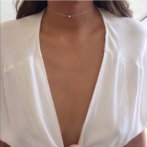 Silver Swarovski 1895 Crystal Necklace - Picture 2 of 4